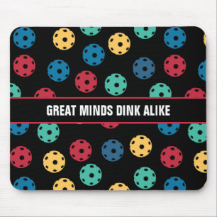 😍 Retro Pickleballs / schwarz mit benutzerdefinie Mousepad
