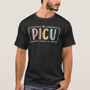 Retro PICU Kinder-Intensivstation RN Krankenpflege T-Shirt