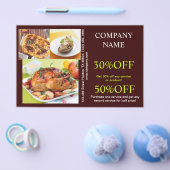 Retro Pie Chicken deli Shop Diner Catering Flyer (Einzeln)