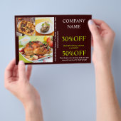 Retro Pie Chicken deli Shop Diner Catering Flyer (Handgriff)