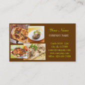 Retro Pie Chicken deli Shop Diner Catering Visitenkarte (Vorderseite)