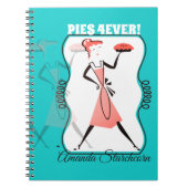 Retro Pie Girl Backbook Kochbuch Rezept Notebook Notizblock (Vorderseite)