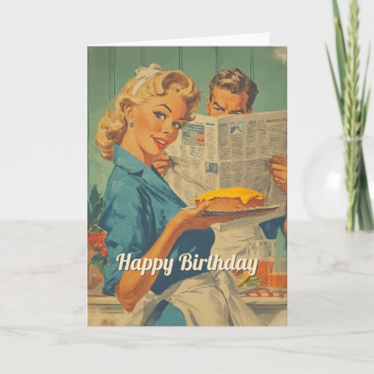 Retro Pie und Papierarm Einladung (Vorderseite)