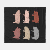 Retro Pig Lover Farm Rinder Vintages Schwein Fleecedecke (Vorderseite (Horizontal))