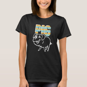 Retro Pig Lover, Niedlicher Bauer, Landwirtschaft T-Shirt