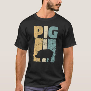 Retro Pig Lover, Niedlicher Bauer, Landwirtschaft T-Shirt