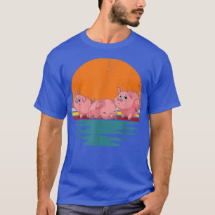 Retro Piglet Bauer Niedlich Farm Animal Lover Pig T-Shirt