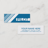 Retro PILOT Mini Visitenkarte (Vorne/Hinten)