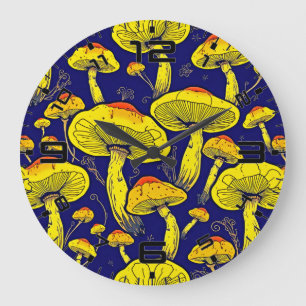 Retro Pilz Uhr - Lebendiger und zeitloser Charme