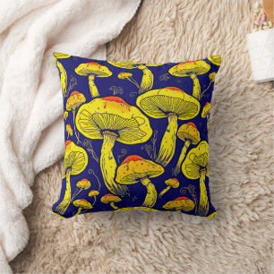 Retro Pilze Bliss Throw Kissen