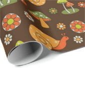 Retro-Pilze & Schnecken Cocktails Geschenkpapier (Rolleneckpunkt)