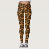Retro-Pilze & Schnecken Cocktails Leggings (Vorderseite)