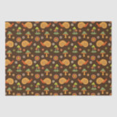 Retro-Pilze & Schnecken Cocktails Seidenpapier (Vorderseite)