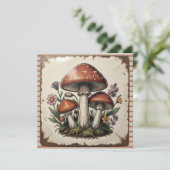 Retro Pilze und Blumen Vintage Vibes (Stehend Vorderseite)