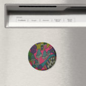 Retro-Pilze und Eulen Magnet (In Situ (Geschirrspüler))