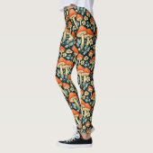 Retro-Pilze Vintage Blume unmöglich Leggings (Links)