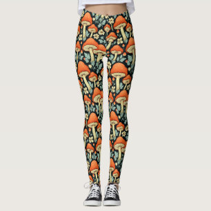 Retro-Pilze Vintage Blume unmöglich Leggings