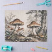 Retro-Pilzwald-Kernstück Seidenpapier (Basteln)