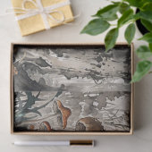Retro-Pilzwald-Kernstück Seidenpapier (Geschenk)