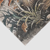 Retro-Pilzwald-Kernstück Seidenpapier (Detail)
