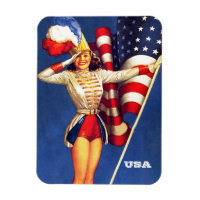 Retro Pin-up Art USA Patriotic