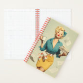 Retro Pin-Up Büro Chic Notizblock (Innen)