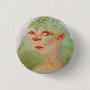 Retro-Pin-up-Girl 1950er Jahre Vintage Button