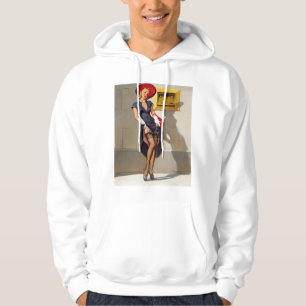 Retro Pin-Up Mädchen Hoodie