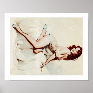 Retro-Pin-Up Mädchen Poster