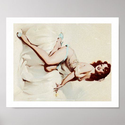 Retro-Pin-Up Mädchen Poster (Vorne)