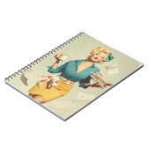 Retro Pin-Up Office Chic Notizblock (Linke Seite)