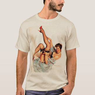 Retro-Pin-up sexy Mädchen T-Shirt