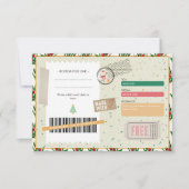 Retro Pine Branches Christmas Ticket Gift Coupon (Vorderseite)
