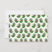 Retro Pine Branches Christmas Ticket Gift Coupon (Rückseite)