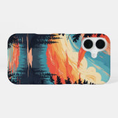 Retro Pine Lake iPhone 16 Hülle (Rückseite (Horizontal))