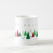 Retro Pine Tree Holiday Kaffeetasse (Mittel)