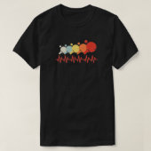 Retro Ping Pong Heartbeat T-Shirt (Design vorne)