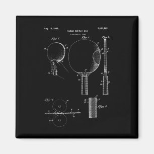 Retro Ping Pong Paddle Vintag Tischtennis T-Shirt Magnet