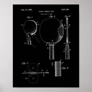 Retro Ping Pong Paddle Vintag Tischtennis T-Shirt Poster