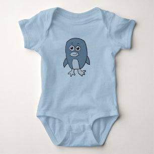 Retro Pinguin Baby Strampler