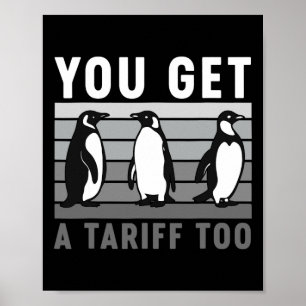 Retro Pinguine Sie Got einen Zoll zu Anti-Zoll und Poster