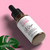 Retro Pink 2oz Dropper Bottle Wraparound