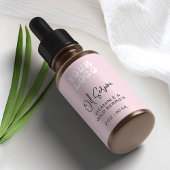 Retro Pink 2oz Dropper Bottle Wraparound