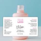 Retro Pink 2oz Dropper Bottle Wraparound