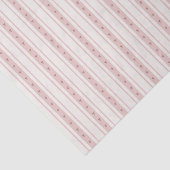 Retro Pink And Brown Heart Stripes Bakery Seidenpapier (Ausschnitt)