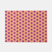 Retro Pink and Orange Modern Geometric Pattern Fußmatte (Vorderseite)