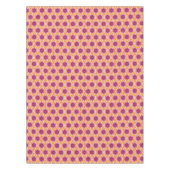 Retro Pink and Orange Modern Geometric Pattern Tischdecke (Vorderseite)