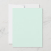 Retro Pink & Aqua Floral Custom Flor Note Card Mitteilungskarte (Rückseite)