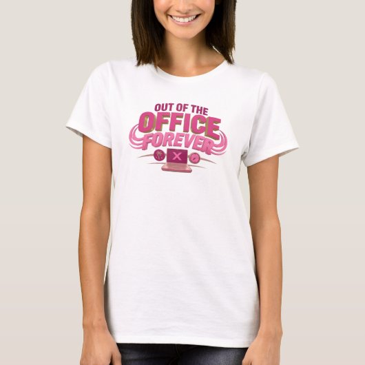 Retro Pink AUS DEM BÜRO Trendy Tee (Vorderseite)
