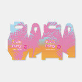 Retro Pink Bach Party Geschenkschachtel (Ungefaltet)